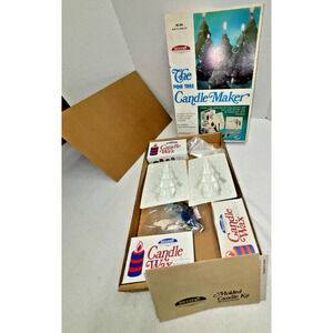 Vtg Skil Craft Candle Maker Kit 204 Pine Tree Candle Kit Unused Old Stock 1973